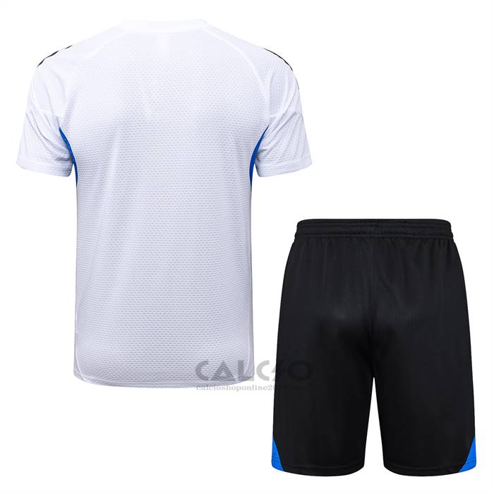 Tuta da Track Manchester United Manica Corta 2025-2026 Bianco - Pantaloncini